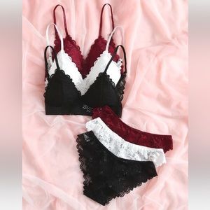 SHEIN | Lace Bralettes & Panties Bundle NEW